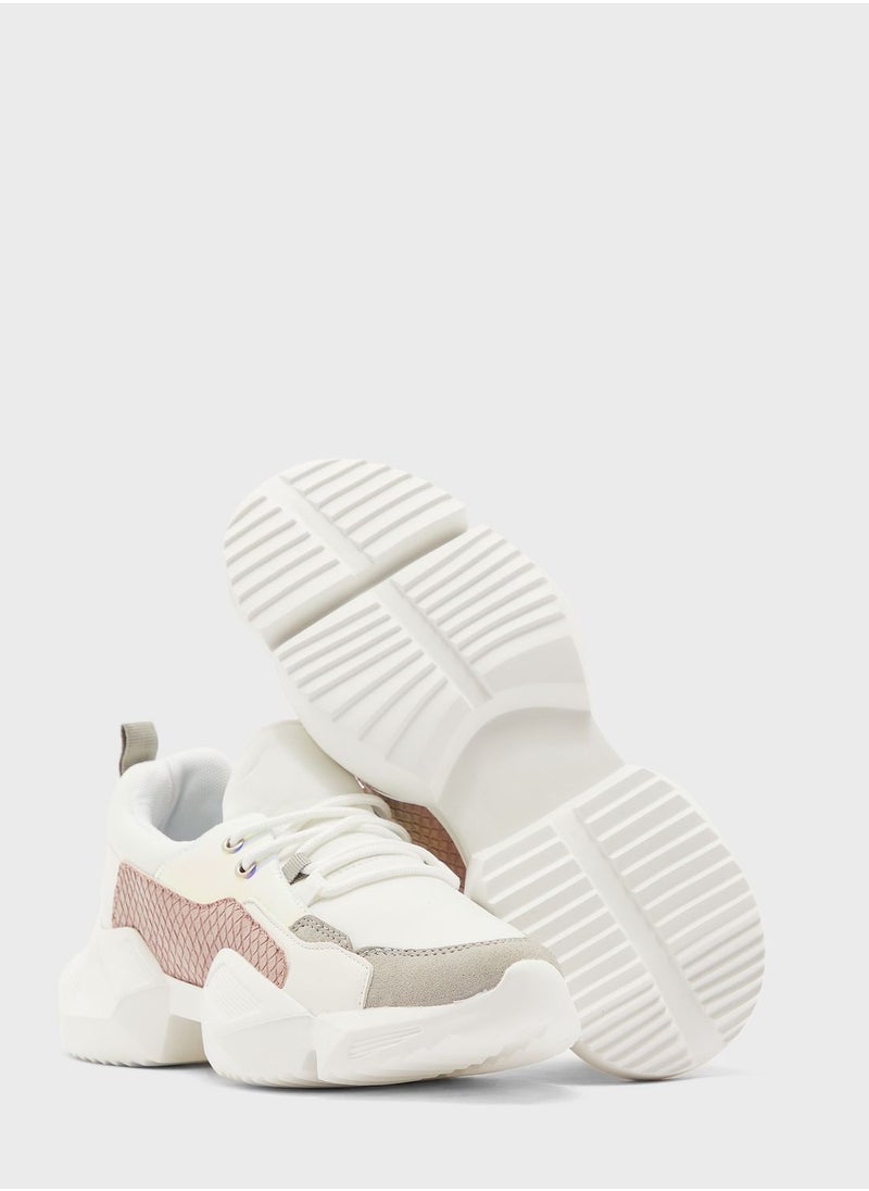 Ginger - Mix Material Chunky Sneakers - Image 1