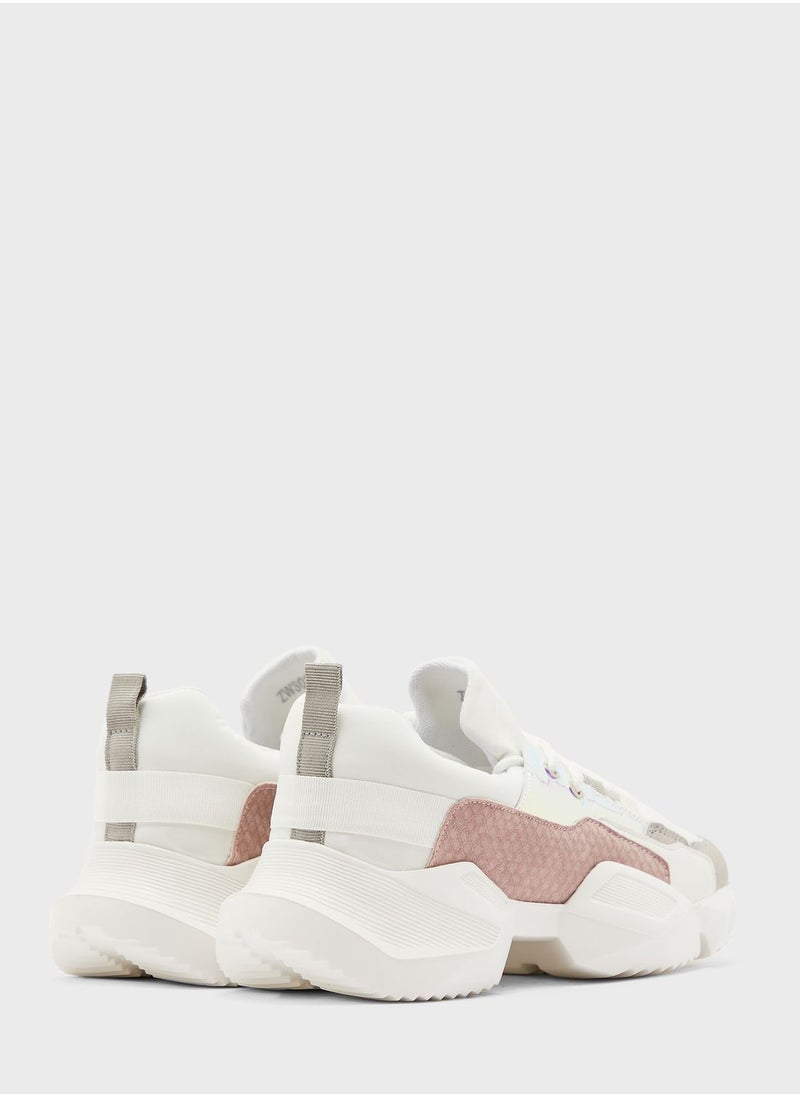 Ginger - Mix Material Chunky Sneakers - Image 1