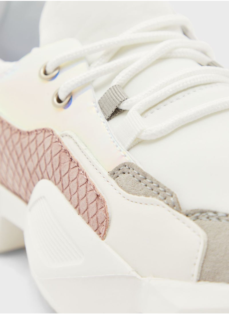 Ginger - Mix Material Chunky Sneakers - Image 1