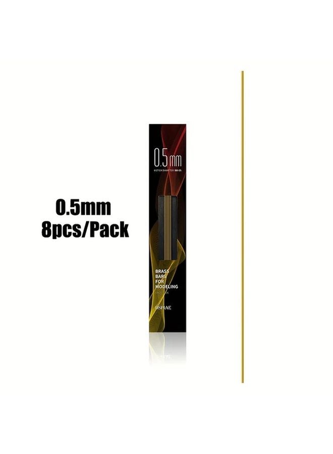 0 5mm Diameter 200mm Length Solid Brass Round Bar For Model Engineering - Image 1