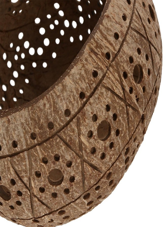 HAKZEON 4 PCS Coconut Shell Candle Holders, Coconut Shell Candles Bulk, Coconut Votive Holder, Tropical Decorative Candle Holders for Table, Tropical Decor - Image 3