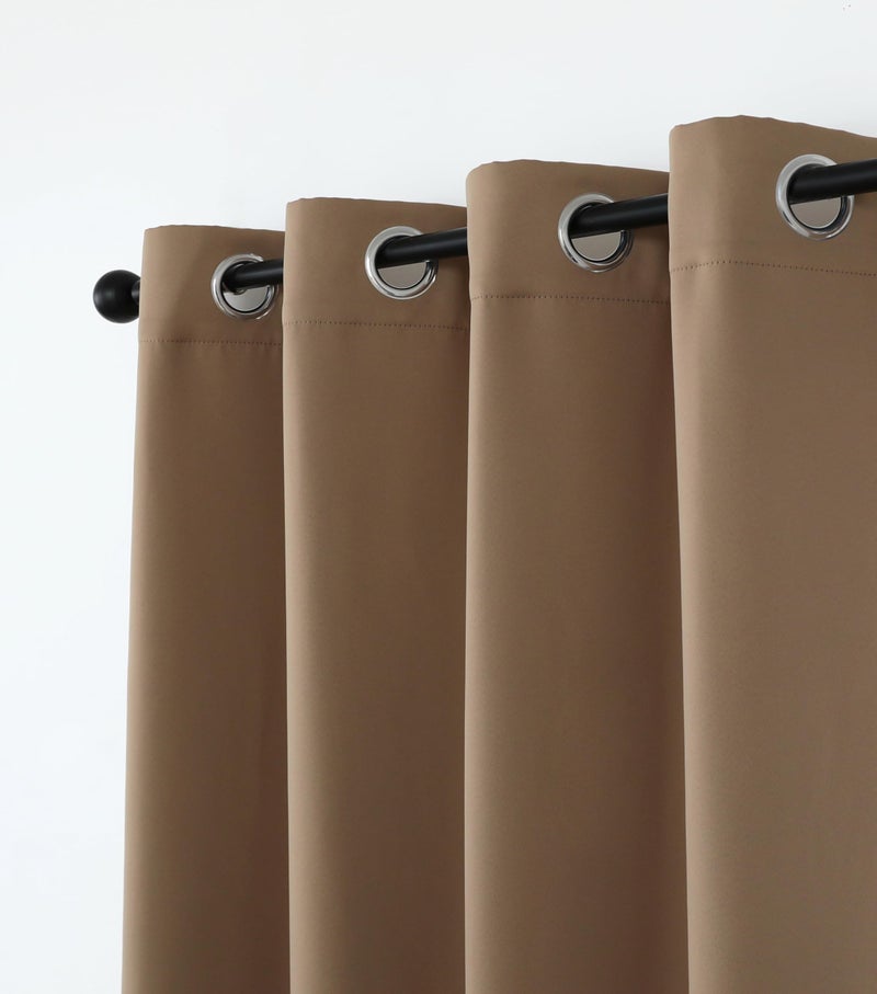 INLINAS 42W x 96L Inch Blackout Curtains for Bedroom  Thermal Insulated  Noise Reduction  Energy Saving Set of 2 Panels  Khaki - Image 5