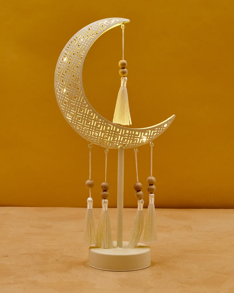 REDTAG Cream Crescent Lantern Candle Holder