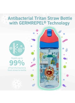 Marcus & Marcus Germrepel Tritan Straw Bottle 400ml Transportation  - Image 2