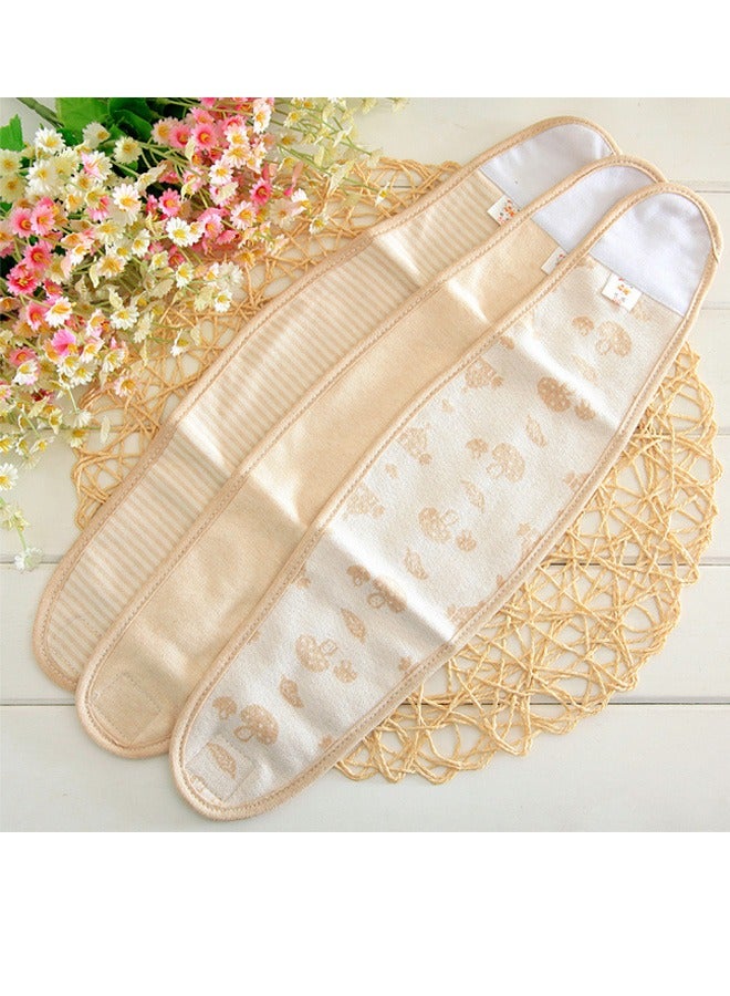 3-Piece Cotton Baby Umbilical Cord Belly Band，Newborn Belly Girth, Adjustable Belly Apron Warm Wrap Newborn Waist Support Belt for Toddler Boys Girls  - Image 5