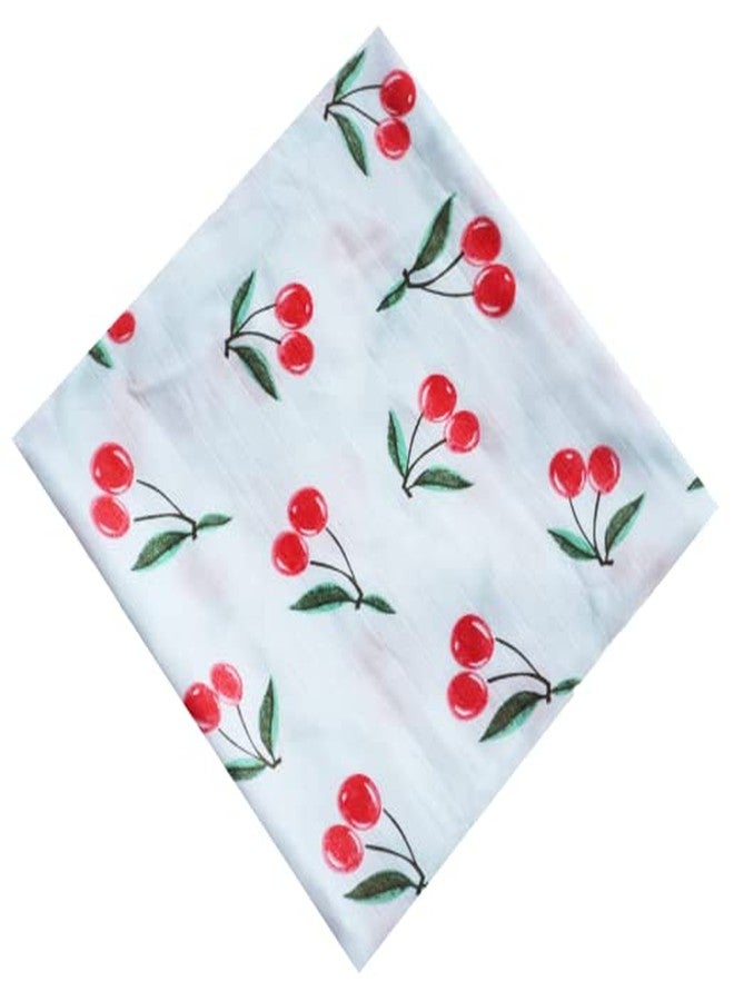 Ireeya Organic Cotton Muslin Baby Swaddle Wrap (Cherry & Elephant) - Image 3
