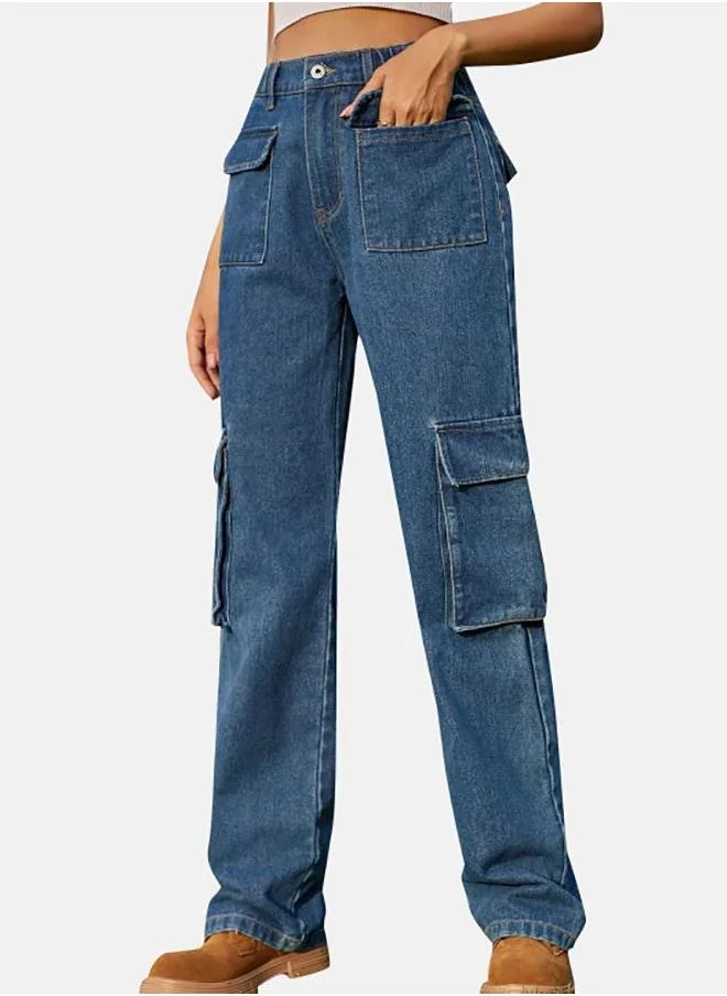 YUNIQEE Blue Straight Fit Jeans
