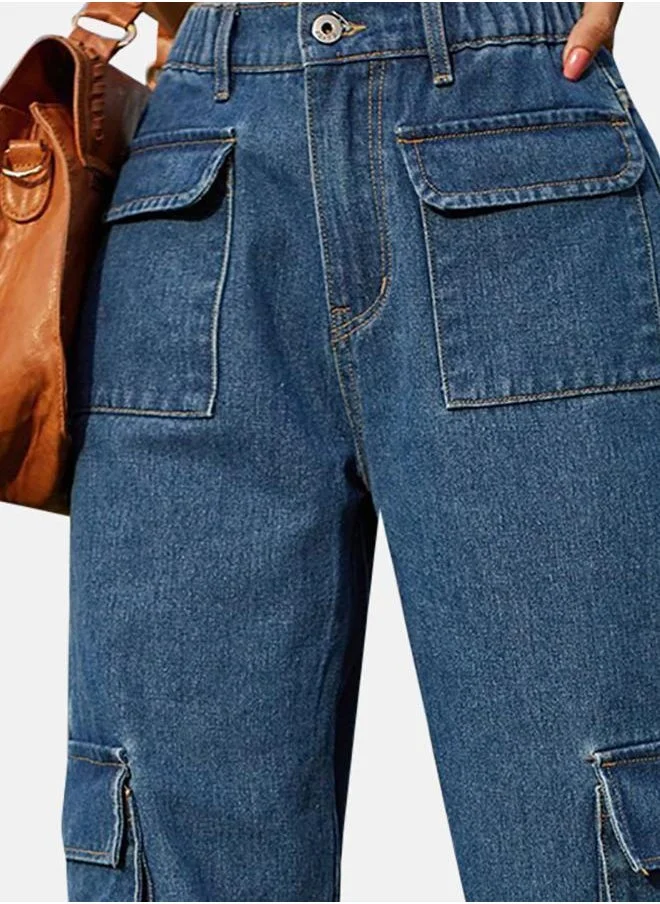 YUNIQEE Blue Straight Fit Jeans