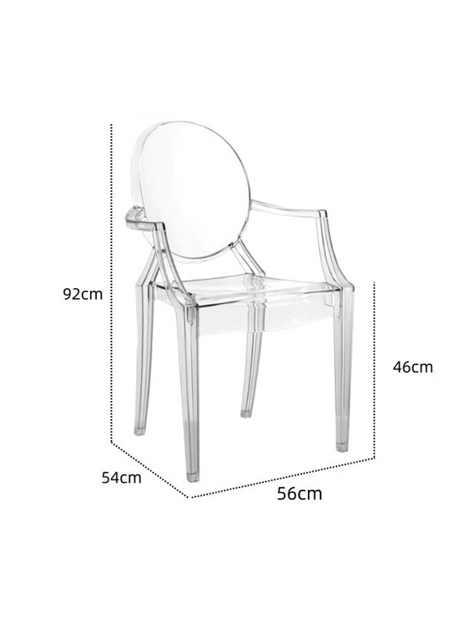 لاني كرسي مطبخ الأكريليك الحديث وغرفة الطعام المجمع بشكل كامل (كرسي الذراع) - Image 3