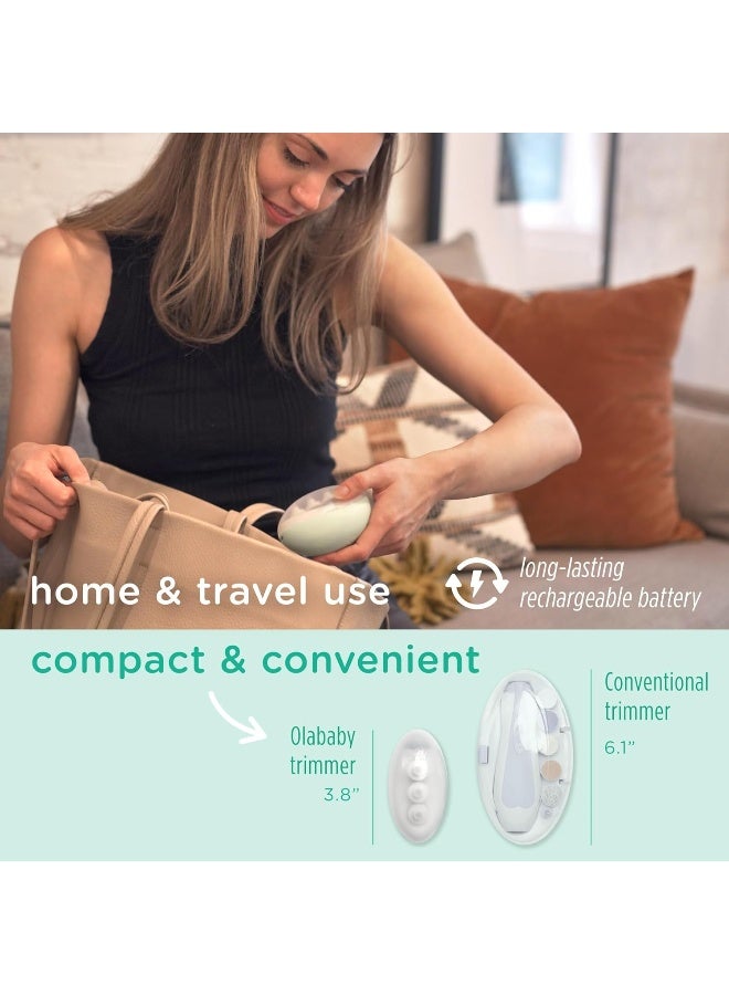 Olababy Rechargeable Electric Baby Nail Trimmer | Newborn Nail Clipper | Electronic File for Babies | Infant/Toddler Nail Grooming Kit | Portable Manicure Essentials | LED Light Fingernail Cutter Set - Image 2