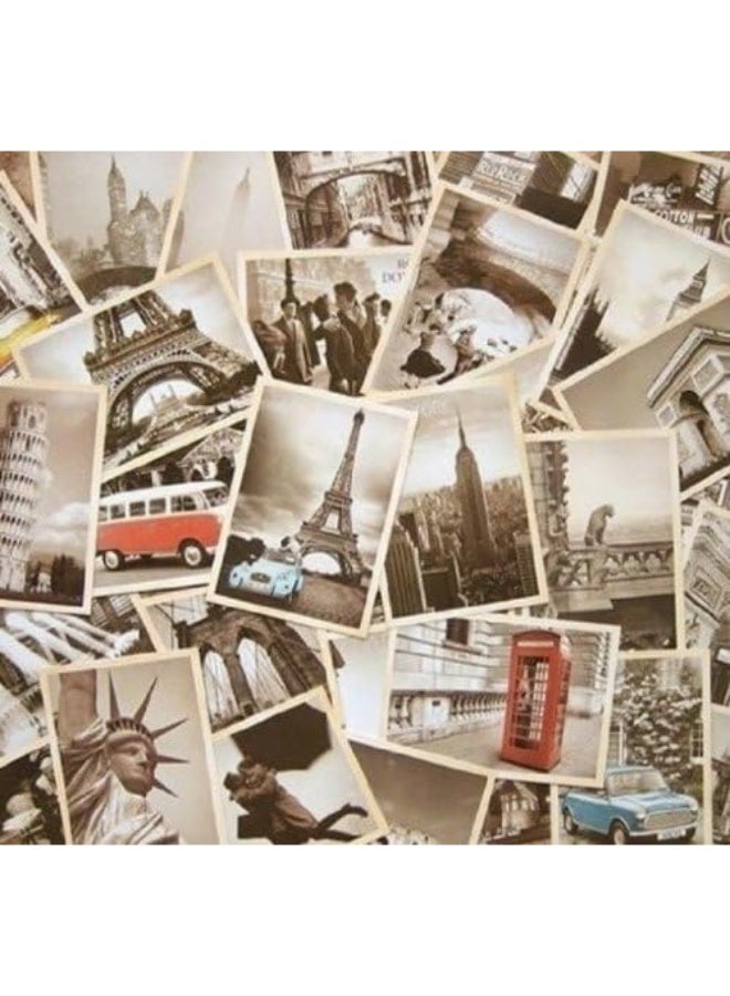 Peachjoy 32 PCS 1 Set Vintage Retro Old Travel Postcards for Worth Collecting - Image 2