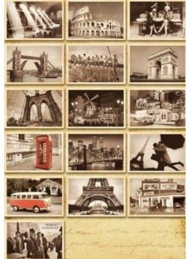 Peachjoy 32 PCS 1 Set Vintage Retro Old Travel Postcards for Worth Collecting - Image 5