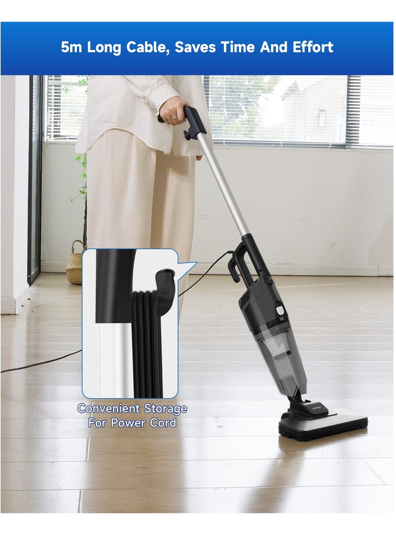 BOMIDI Portable Handheld Vacuum Cleaner with 17000Pa Strong Power 900mL Dust Cup, Quiet Suction- Stick Vacuum Cleaner for Wood, Carpet, Tile Floors S9- Black  - Image 2