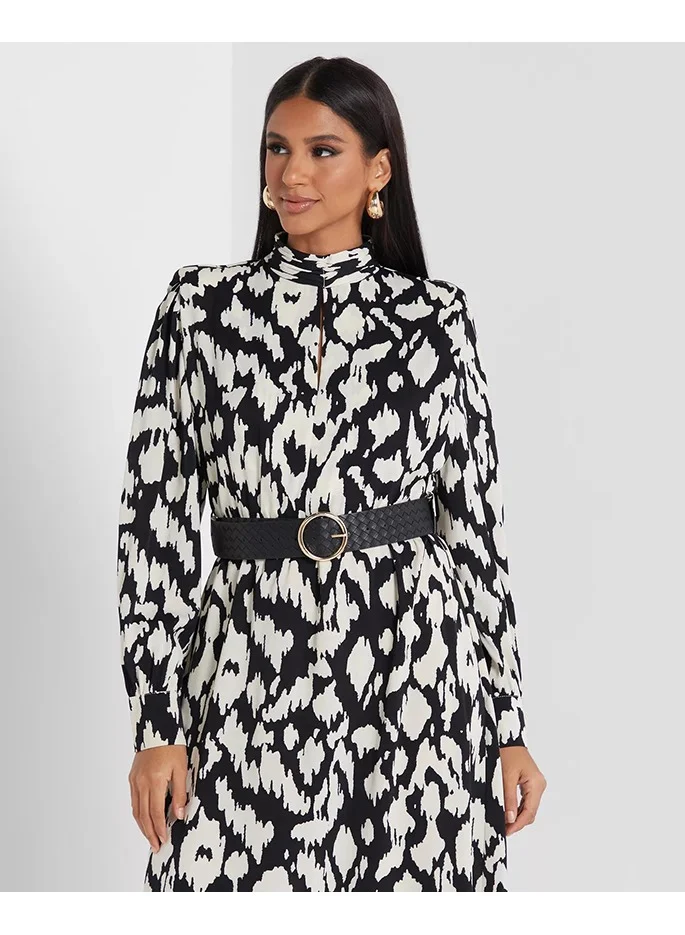 Little Mistress Little Mistress Mono Midaxi Dress