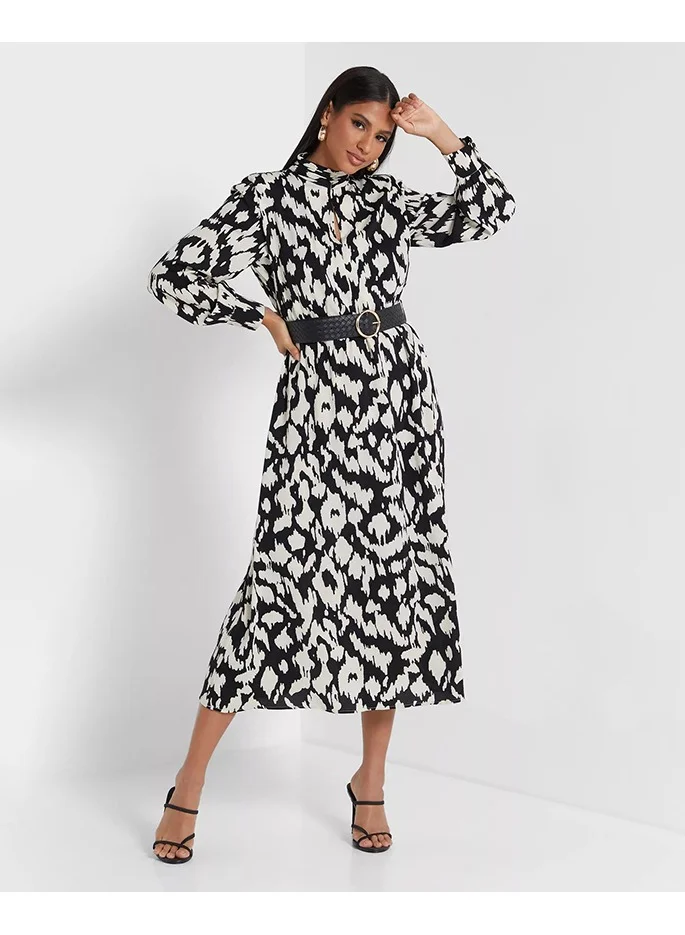 Little Mistress Little Mistress Mono Midaxi Dress