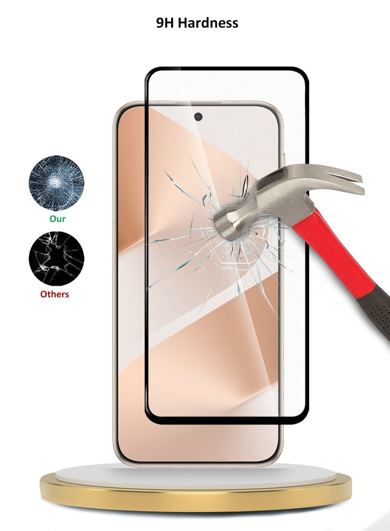 Wtech Huawei Pura 80 5G 2025 Premium E2E Series Full Glue Full Cover Tempered Glass Screen Protector (MSGECN) - Clear/Black - Image 3