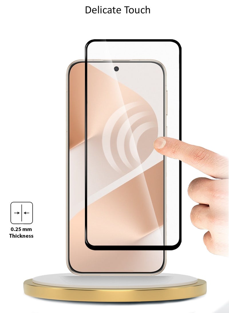 Wtech Huawei Pura 80 5G 2025 Premium E2E Series Full Glue Full Cover Tempered Glass Screen Protector (MSGECN) - Clear/Black - Image 4