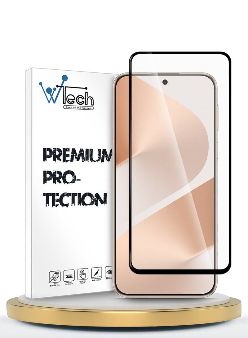 Wtech Huawei Pura 80 5G 2025 Premium E2E Series Full Glue Full Cover Tempered Glass Screen Protector (MSGECN) - Clear/Black - Image 1