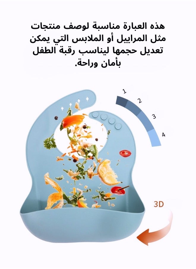 ماركة غير محددة مجموعة تغذية سيليكون آمنة للأطفال خالية من مادة BPA (6 قطع)، تشمل: أطباق مُقسمة مع كؤوس شفط، ملعقة، شوكة، كوب بقشة، مريلة، وقابلة للاستخدام في الميكروويف والفرن. مثالية لمستلزمات الفطام الذاتي للرضع.  - Image 2
