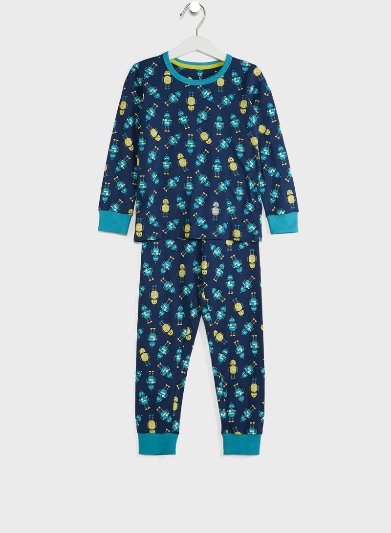 mothercare Kids Robots Print Pyjama Set