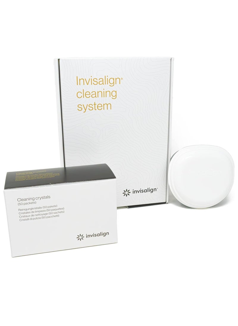 INVISALIGN INVISALIGN Cleaning Crystals for Clear Aligners and Retainers with Tub, (50 Packets)  - Image 1