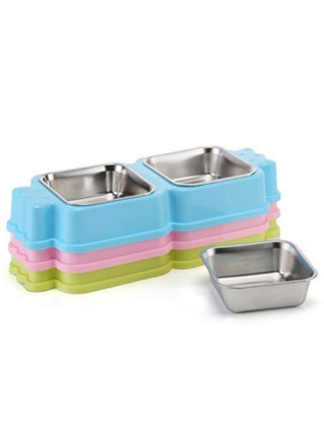 إيميلي بيتس وعاء طعام القطط، وعاء الكلاب، وعاء من الفولاذ المقاوم للصدأ، وعاء مزدوج، وعاء طعام القطط، وعاء الطعام، طعام الكلاب، وعاء الأرز، مستلزمات القطط - Image 3