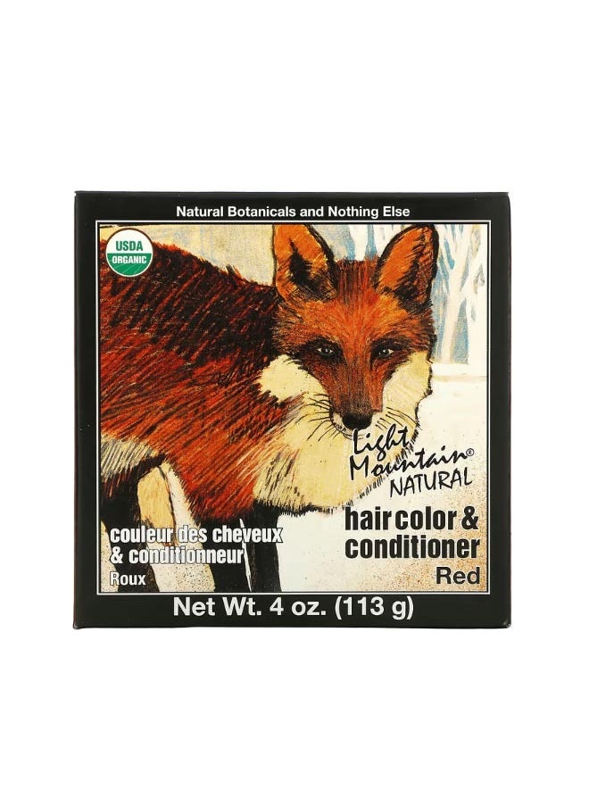 Light Mountain Natural Hair Color and Conditioner Red 4 oz 113 g  - Image 1