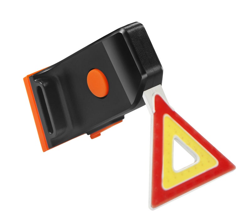 Inditradition Hazard Triangle Bicycle LED Taillight | Rechargeable, Waterproof, Multifunctional 5 Modes Red & Yellow Light - Image 4