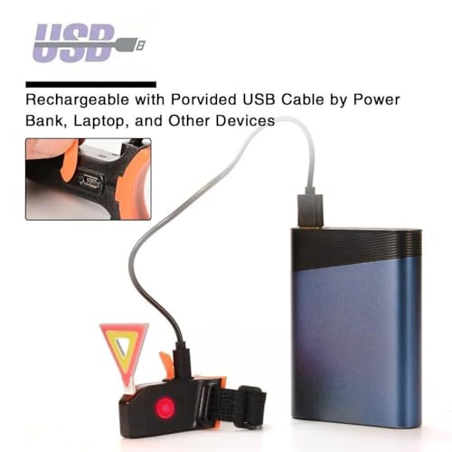 Inditradition Hazard Triangle Bicycle LED Taillight | Rechargeable, Waterproof, Multifunctional 5 Modes Red & Yellow Light - Image 5