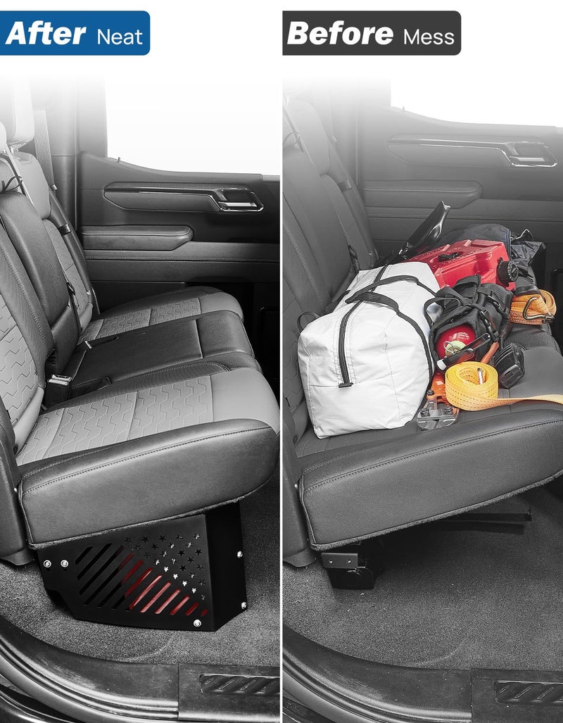 JOYTUTUS Under Seat Storage Molle Panel Compatible With Silverado/Sierra 2019-2026 1500 & 2020-2026 2500HD 3500HD, Crew Cab, Underseat Storage Truck Under Seat Molle Panels Accessories - Image 5
