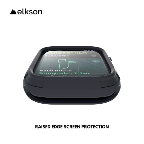elkson Made for Apple Watch 45mm Bumper Case, Quattro 2.0 Series Rugged Case for Apple Watch and iWatch Series 9 8 7, Military Grade Durable Protective Cover, Flexible Shock Proof, Blue - Image 4