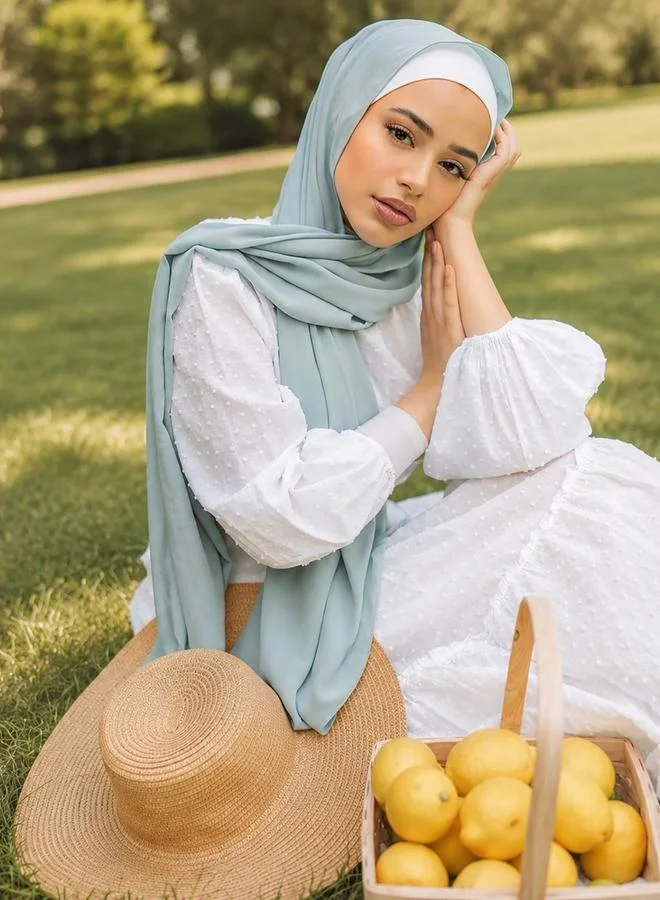 Take Two Light Blue Chiffon Hijab