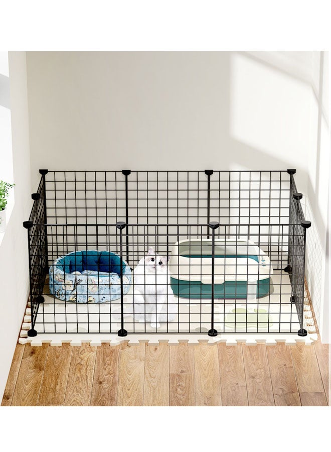 روضة الحيوانات الأليفة لتقوم بها بنفسك قفص الحيوانات الصغيرة للاستخدام في الأماكن المغلقة في الهواء الطلق سياج ساحة الأسلاك المعدنية المحمولة لجرو هريرة الأرنب السلاحف الهامستر - Image 1