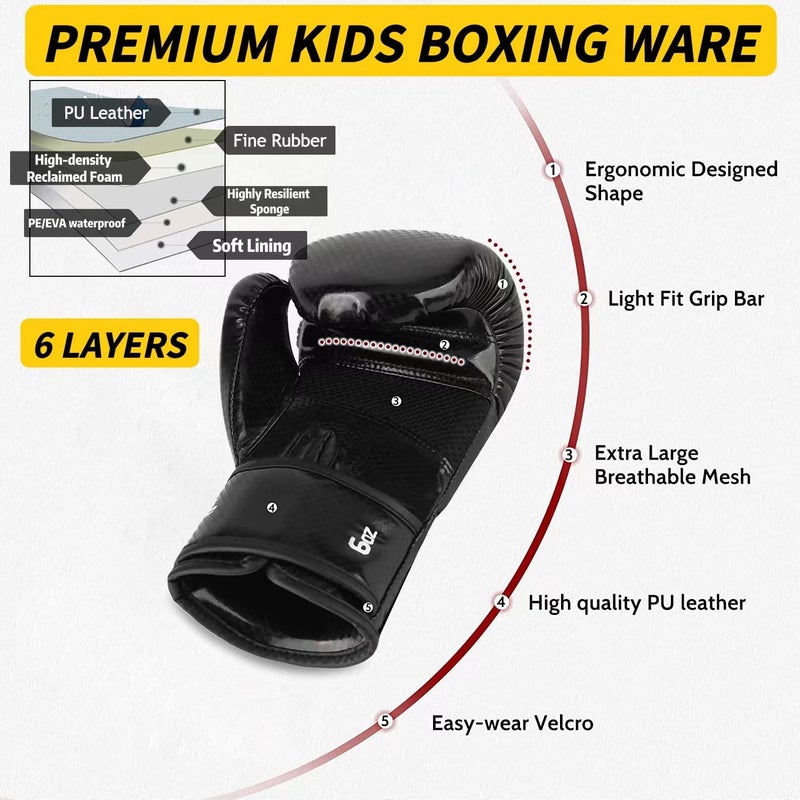 SAEEPABUL Kids Boxing Gloves for Boys and Girls, Boxing Gloves for Kids 3-15, Youth Boxing Training Gloves, Kid Sparring Punching Gloves for Punching Bag, Kickboxing, Muay Thai, MMA, Pink, 4oz - Image 4