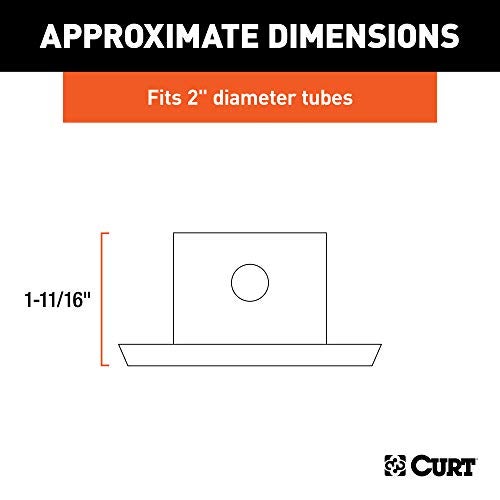Curt قدم رافعة المقطورة CURT 28272، تناسب أنبوب بقطر 2 بوصة، تدعم 2,000 رطل - Image 2