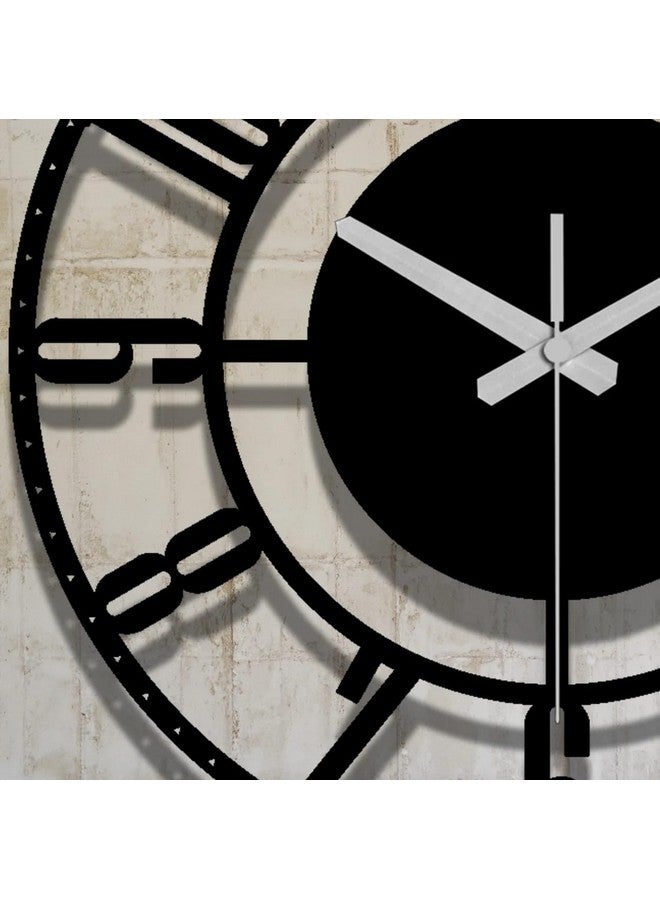 AVVIC MARTMaterial Metal Wall Clock Big Size Wall Clock Modern Clocks for Living Room Stylish Wall Clocks for Home Decoration Designer Wall Clock Black (40 CM) Style-12 - Image 4