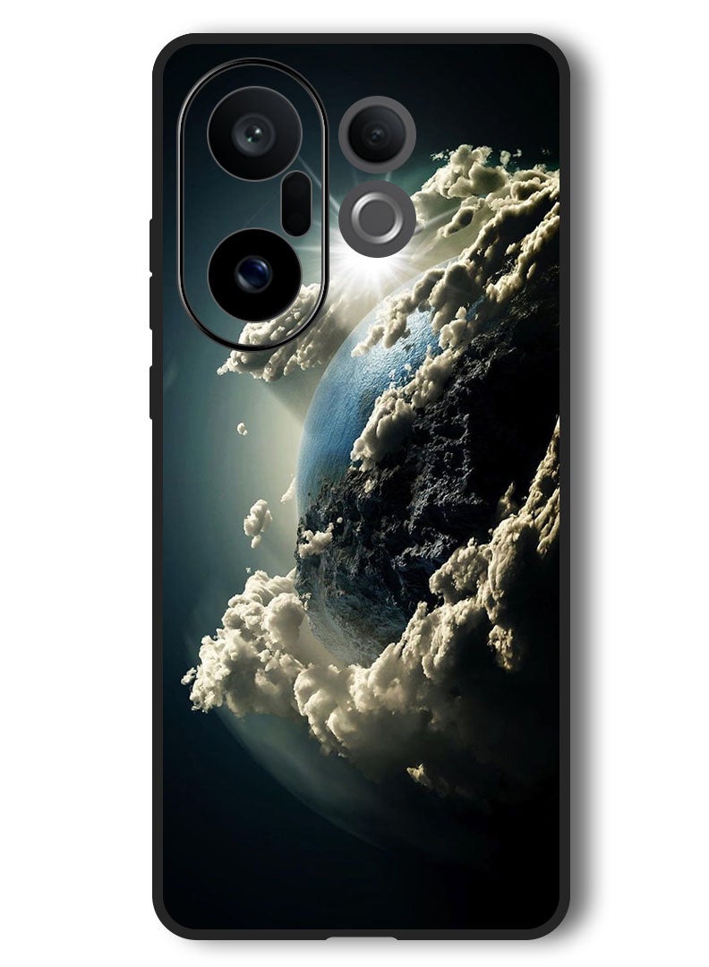 Theodor Case Compatible with Vivo X200 FE 6.31 Inch Protection Shockproof Bumper Cover Space Earth Sun - Image 1