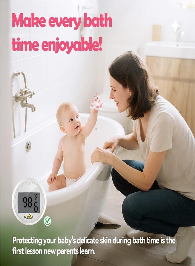 DoliWish Baby Bath Thermometer Newborn Digital Unicorn Baby Bath Temperature Thermometer for Infant Bathtub Water Floating Rubber Toy WP01 - Image 2