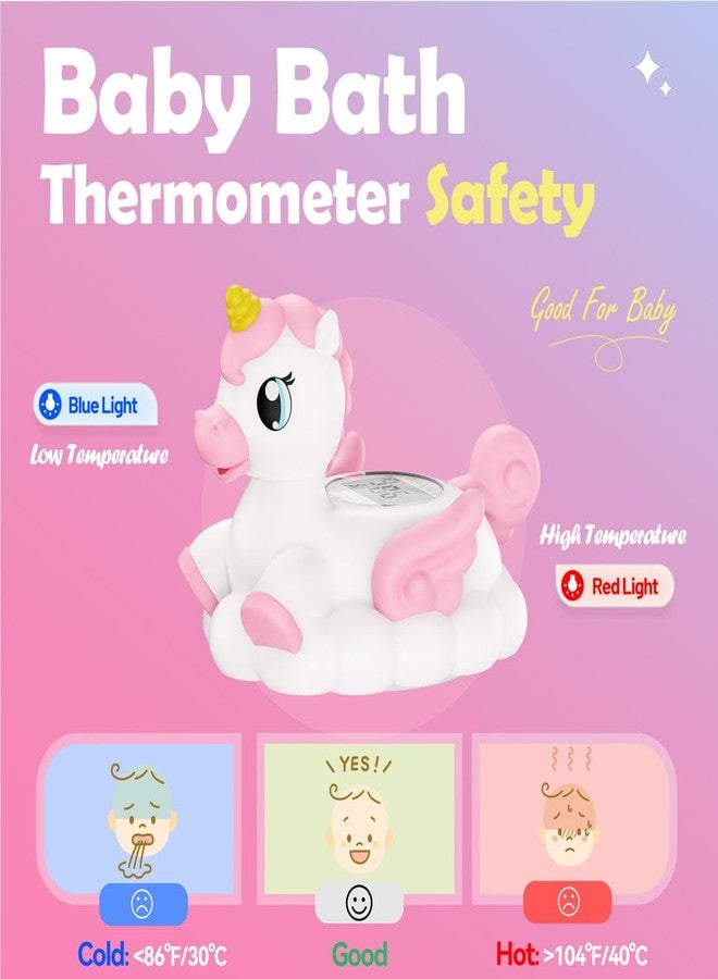 DoliWish Baby Bath Thermometer Newborn Digital Unicorn Baby Bath Temperature Thermometer for Infant Bathtub Water Floating Rubber Toy WP01 - Image 3