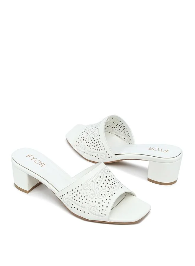 Fyor  Stylish Textured Block Heel Sandal HL 314 for Women | Best Price UAE