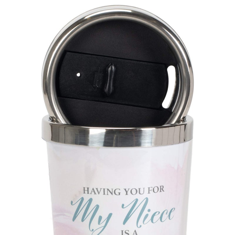 Elanze Designs Niece You are Loved 16 Oz Stainless Steel Travel Mug with Lid - Image 4