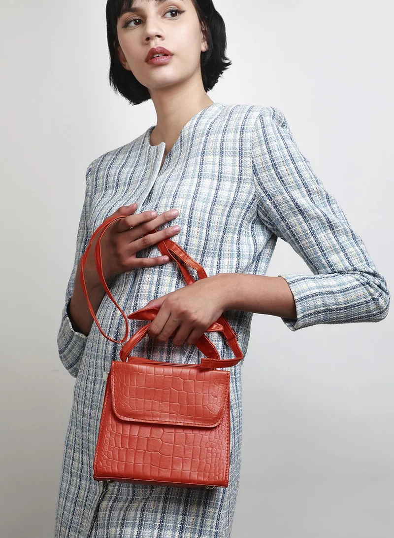 صوص هاوت حقيبة كروس جلد تمساح سادة