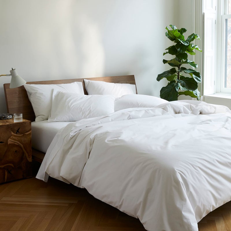 Brooklinen Luxury Percale Paintcases - مجموعة من 2 حجم قياسي باللون الأبيض - القطن الأساسي الطويل بنسبة 100 ٪ مع إغلاق المظروف - Image 5