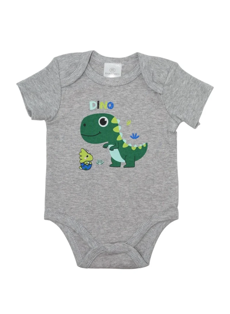 Bambimici Bambimici Dinosaur Print Short Sleeve with Pyjama 3-Piece