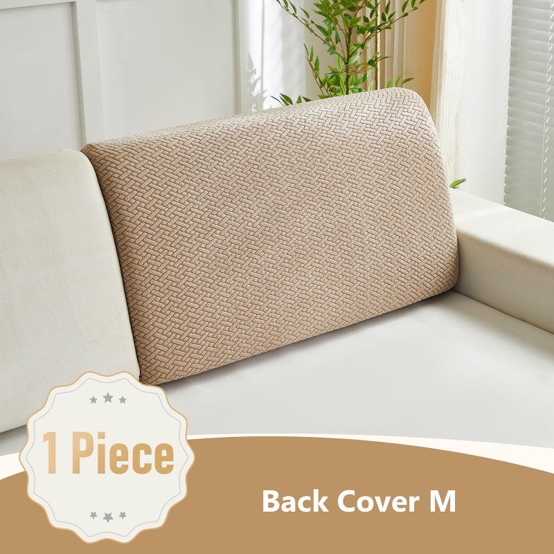 Yoovat Couch Cushion Covers for Sofa Couch Covers Wear-Resistant Universal Sofa Cover Washable Stretch for Sectional Slipcovers (Texture-Light Coffee,Back Cover M) - Image 2
