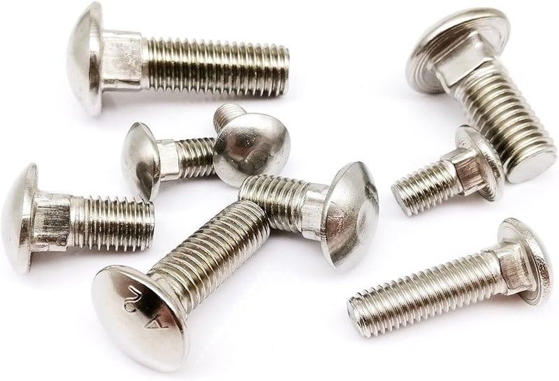 M4 A2 70 304 Stainless Steel Truss Round Head Square Neck Carriage Screw Bolt 10pcs - Image 5