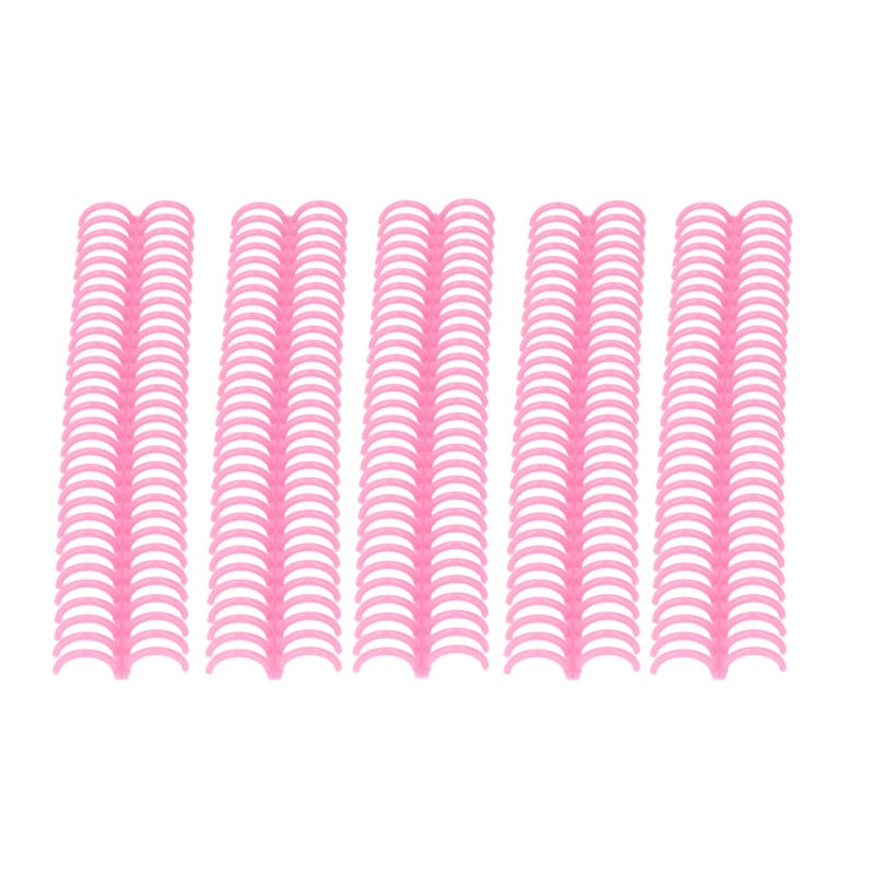 30 Hole Loose Leaf Binding Strip 22mm Inner Diameter - Durable PP Material Pink 10 Pieces Set for Office Staff Students - Image 2