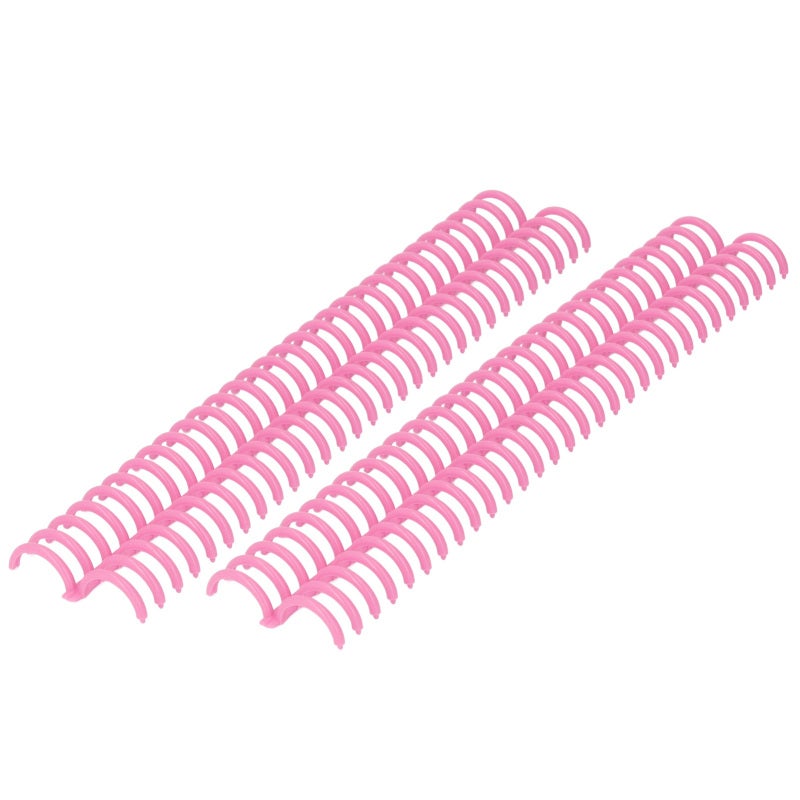 30 Hole Loose Leaf Binding Strip 22mm Inner Diameter - Durable PP Material Pink 10 Pieces Set for Office Staff Students - Image 5