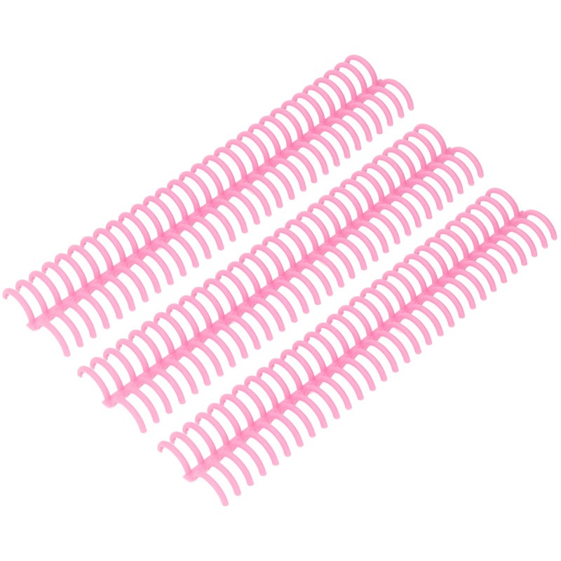 30 Hole Loose Leaf Binding Strip 22mm Inner Diameter - Durable PP Material Pink 10 Pieces Set for Office Staff Students - Image 4