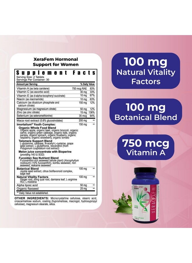 youngevity Youngevity XeraFem - Hormonal Support for Women with Vitamins, Minerals, Maca Root, and Grapeseed Extract - Supports Hormonal Balance and Immune Health - 60 Tablets  - Image 3